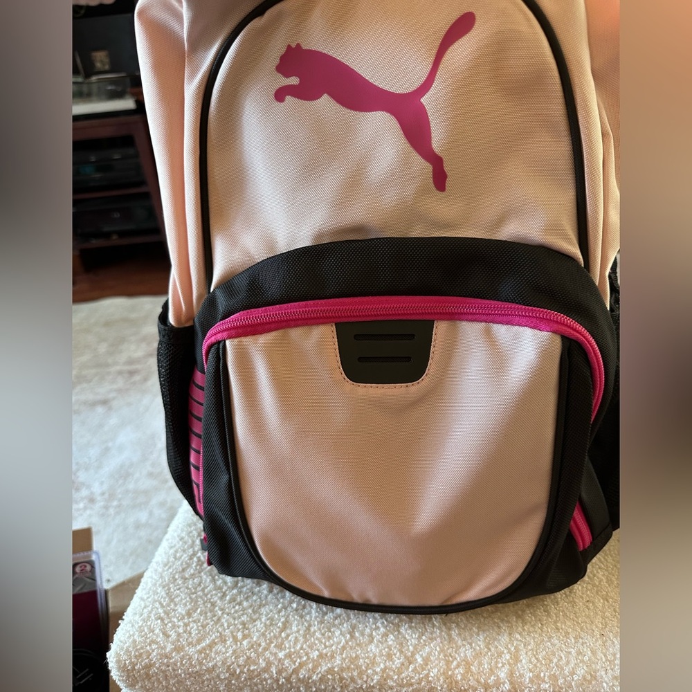 Puma Pink and Black Backpack. W